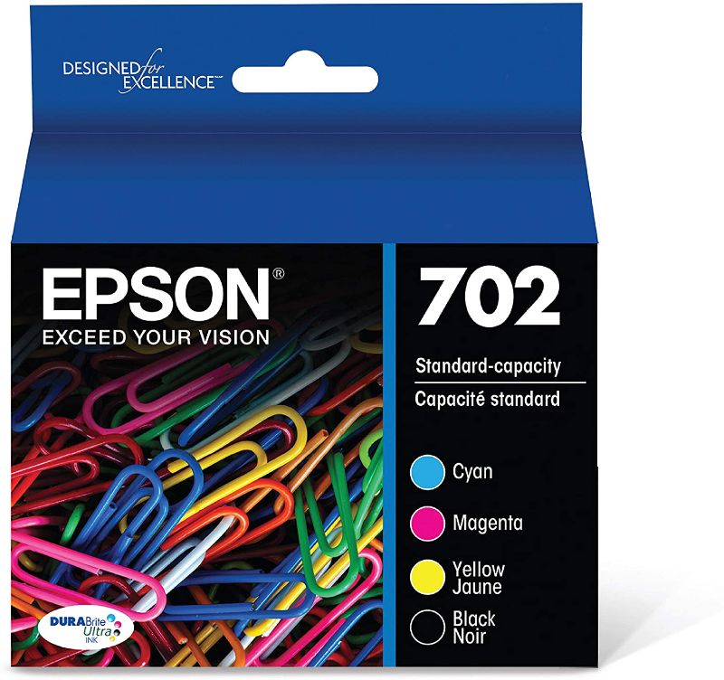 Photo 1 of EPSON T702 DURABrite Ultra -Ink Standard Capacity Black & Color -Cartridge Combo Pack (T702120-BCS) for select Epson WorkForce Pro Printers
