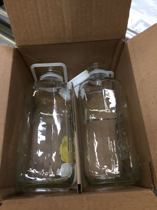 Photo 1 of 2 GLASS MILK JUGS. 64 OUNCE