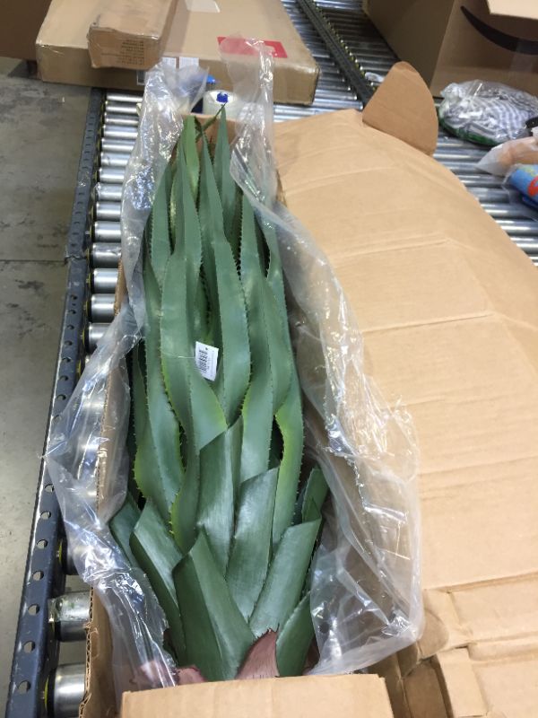 Photo 1 of 4' Artificial Spiked Agave Plant in Pot - Nearly Natural

