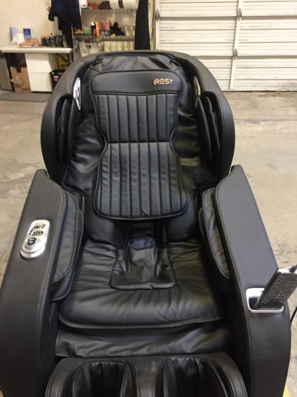 Photo 1 of iRest 2022 Massage Chair, Full Body Zero Gravity Recliner with AI Voice Control, Handrail Shortcut Key, SL Track, Bluetooth, Yoga Stretching, Foot Rollers, Airbags, Heating (Black)
