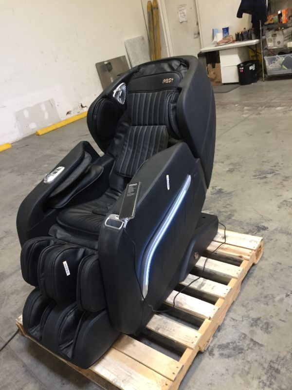 Photo 1 of iRest 2022 Massage Chair, Full Body Zero Gravity Recliner with AI Voice Control, Handrail Shortcut Key, SL Track, Bluetooth, Yoga Stretching, Foot Rollers, Airbags, Heating (Black)