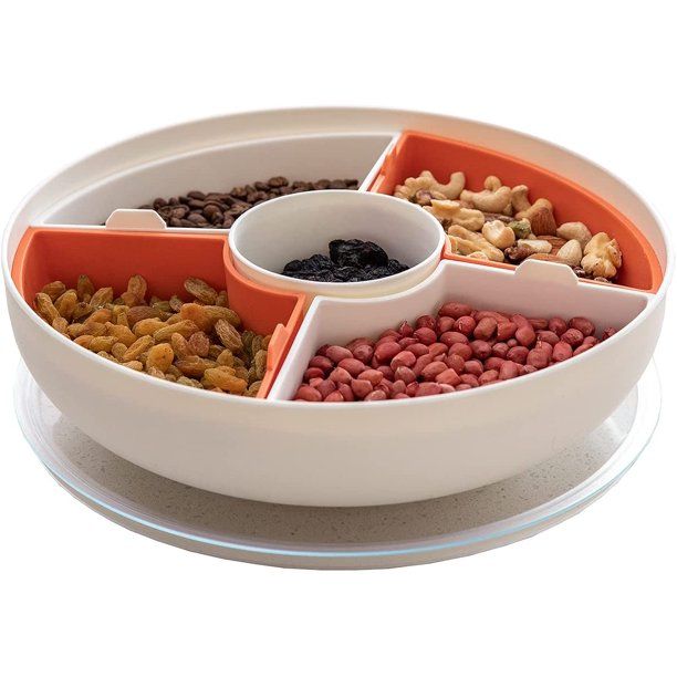 Photo 1 of Divided Serving Dishes with Lid,Serving Bowls,Multifunctional Party Snack Tray for Fruits,Nuts,Candies,Crackers,Veggies
(CRACKED LID,SCUFFS,DIRTY)
