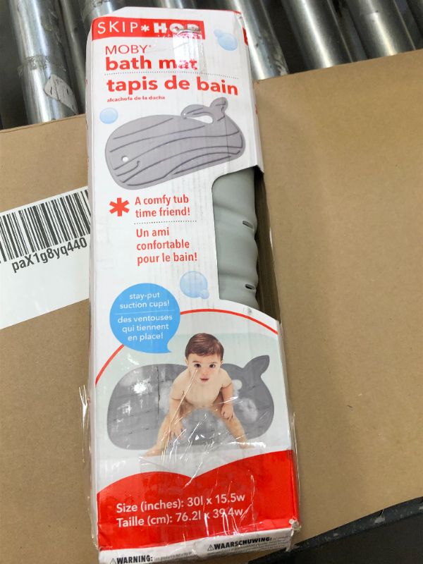 Photo 1 of Skip Hop Non-Slip Baby Bath Mat, Moby, Grey, 30x15.5 Inch (Pack of 1)
(DIRTY)
