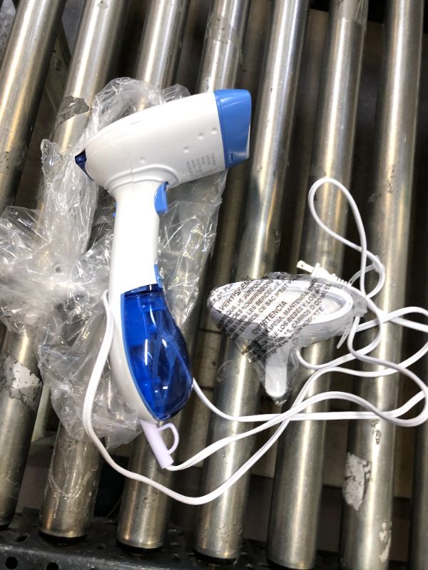 Photo 2 of Conair - GS23N Extreme Steam Hand Held Fabric Steamer with Dual Heat, White/Blue
(MISSING ATTACHMENTS)
