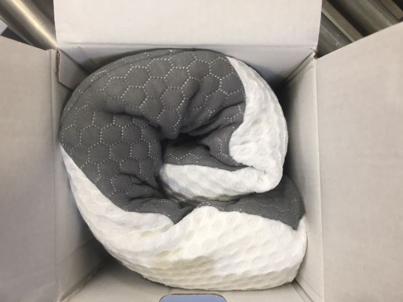 Photo 1 of Elviros Cervical Memory Foam Pillow, Contour Pillows for Neck and Shoulder Pain, Ergonomic Orthopedic Sleeping Neck Contoured Support Pillow for Side Sleepers, Back and Stomach Sleepers (Grey)
