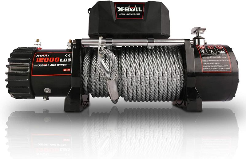 Photo 1 of X-BULL 12V Steel Cable Electric Winch 12000 lb Load Capacity
