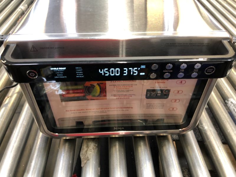 Photo 4 of Ninja DT201 Foodi 10-in-1 XL Pro Air Fry Digital Countertop Convection Toaster Oven with Dehydrate and Reheat, 1800 Watts, Stainless Steel Finish
