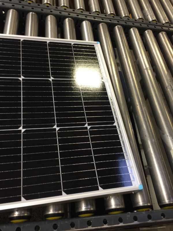 Photo 1 of Renogy 12 Volt Solar Panel 100 Watt High-Efficiency Monocrystalline Module PV Charger for RV Battery Boat Caravan and Other Off-Grid Applications, Single, RNG-100D-SS
