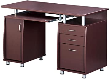 Photo 1 of Techni Mobili Complete Workstation Computer Desk with Storage. Color: Chocolate
BOX 2 OF 2