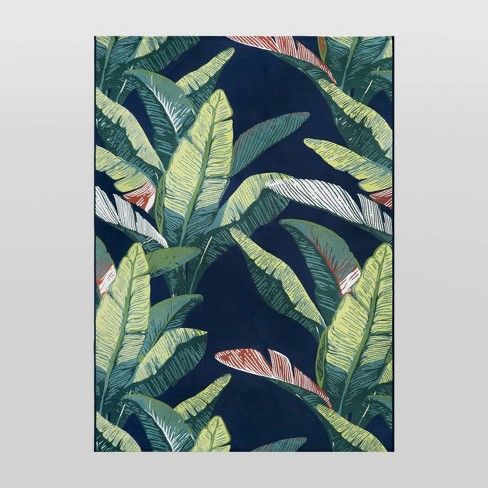 Photo 1 of 5' X 7' Outdoor Rug Banana Leaf - Threshold™ : Target