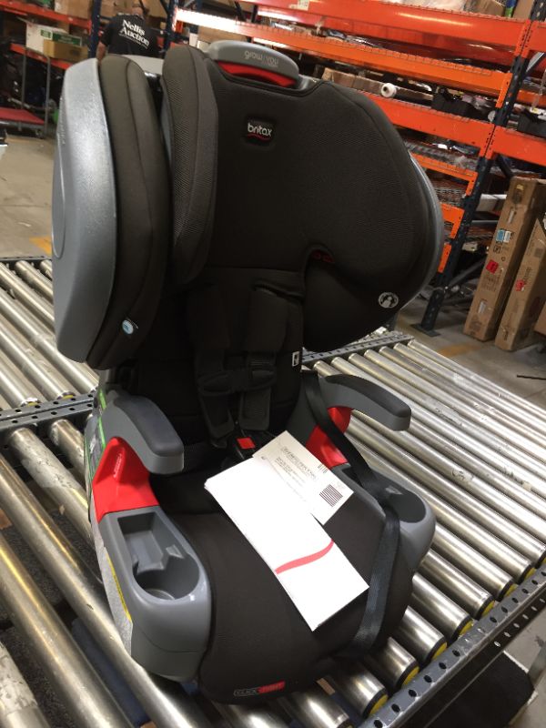 Photo 3 of Britax Grow with You ClickTight Plus Harness-2-Booster Car Seat, Jet Safewash Fabric
