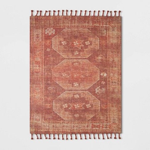 Photo 1 of 5'x7' Groveton Saturated Persian Style Rug Red - Threshold™