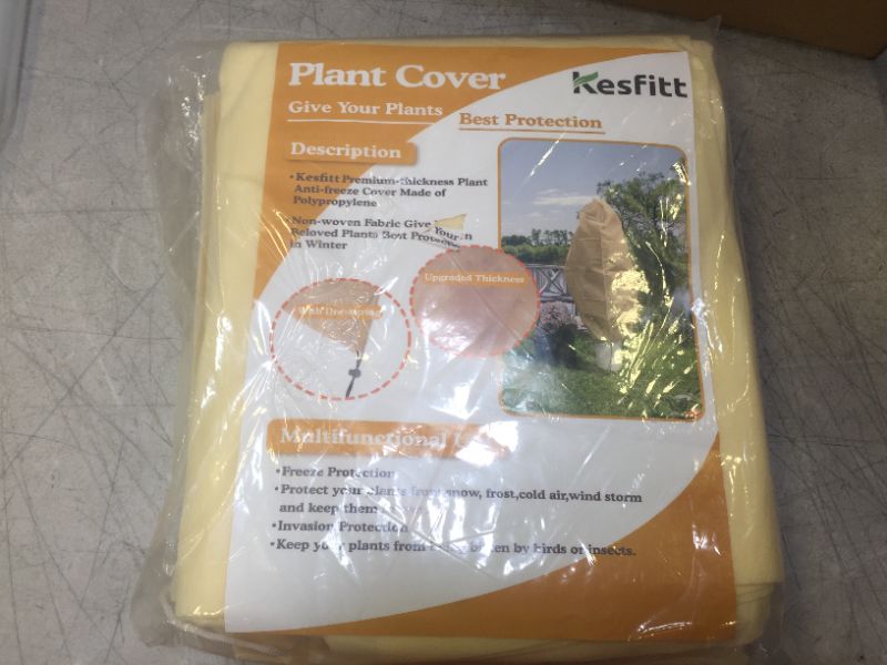 Photo 2 of 2 Pack Plant Cover Freeze Protection 47.24"×70.87", 2.1oz Upgraded Thickness Plant Freeze Protection Cover with Drawstring for Frost Protection, Winter Plant Frost Cover Jacket for Plants Trees Shrub
