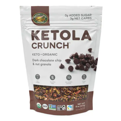 Photo 1 of Nature's Path Ketola Crunch Organic Dark Chocolate Chip Granola 8oz Pouch
6 pc BB 03 20 2022