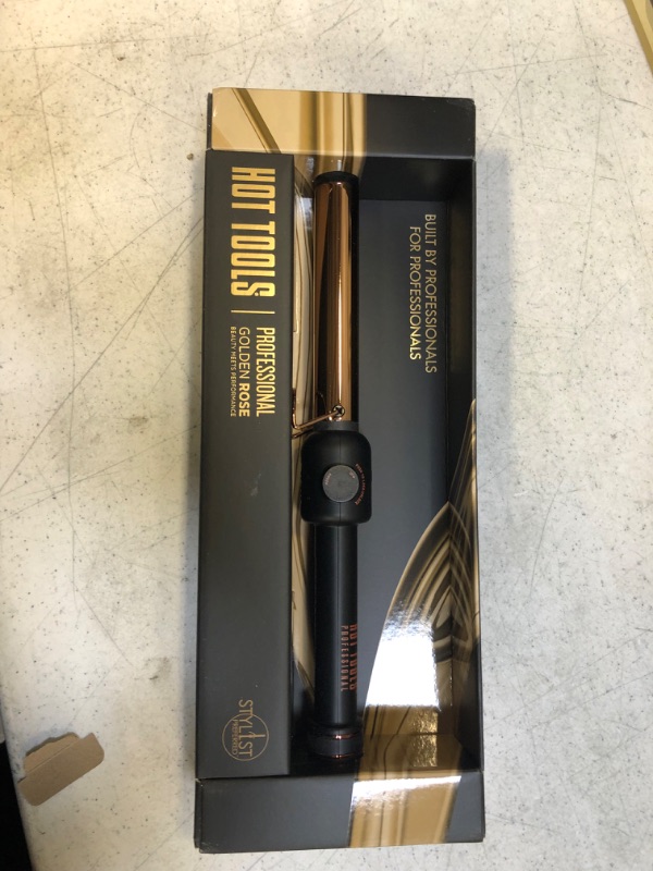 Photo 4 of HOT TOOLS Pro Artist Rose Gold Digital Curling Iron/Wand | Long Lasting Defined Curls, (1-1/2 in)
