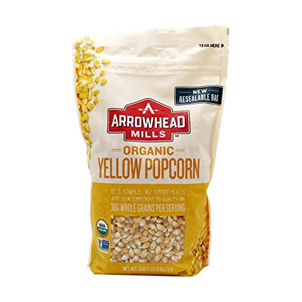 Photo 1 of 6 packs- Arrowhead Mills Organic White Popcorn, 24 Oz bb jan 27/22