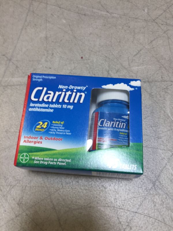 Photo 2 of  Claritin 24 Hour Non-Drowsy Allergy Relief Tablets,10 mg, 45 Ct exp- 11/23