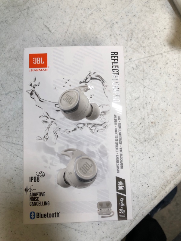 Photo 2 of JBL Reflect Flow Pro+ Wireless Sports Earbuds - White
