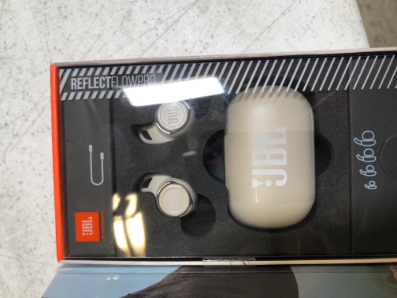 Photo 3 of JBL Reflect Flow Pro+ Wireless Sports Earbuds - White
