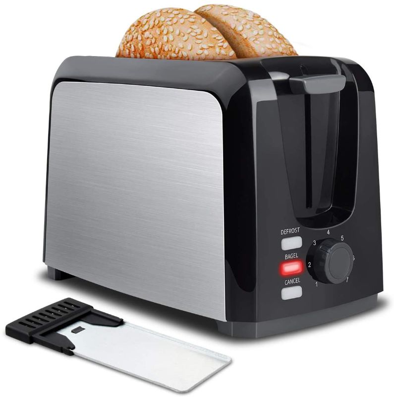 Photo 1 of Toaster 2 Slice Toasters Best Rated Prime Retro Stainless Steel Toaster with 7 Bread Shade Settings,Bagel/Defrost/Cancel Button