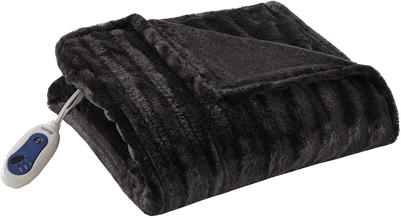 Photo 1 of Beautyrest Heated Duke Luxury Faux Fur Heated Throw