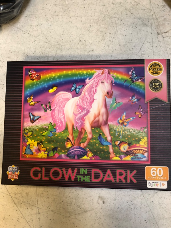 Photo 2 of GLOW IN THE DARK RIGHT FIT - RAINBOW WORLD 60 PIECE JIGSAW PUZZLE
