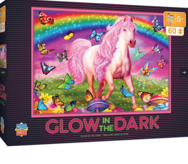 Photo 1 of GLOW IN THE DARK RIGHT FIT - RAINBOW WORLD 60 PIECE JIGSAW PUZZLE
