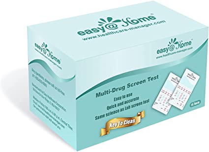 Photo 1 of Easy@Home 5 Panel Home Test Kit - Urine Dip Card Drug Testing - Tests for THC, COC, OPI2000, mAMP/MET, BZO #EDOAP-654-15 Pack - factory sealed 