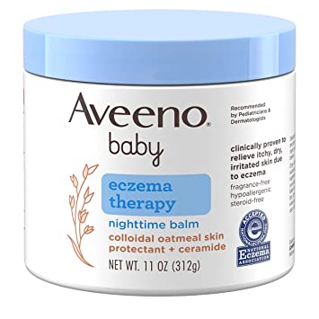 Photo 1 of 
Aveeno Baby Eczema Therapy Nighttime Moisturizing Body Balm, Colloidal Oatmeal & Ceramide, Soothes & Relieves Dry, Itchy Skin from Eczema, Hypoallergenic, Fragrance- & Steroid-Free, 11 oz