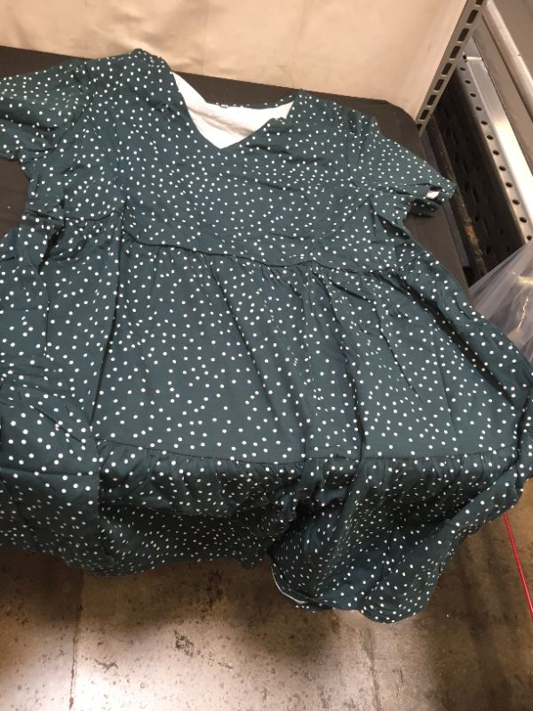 Photo 1 of amoretu womens dotted green dress size xl 