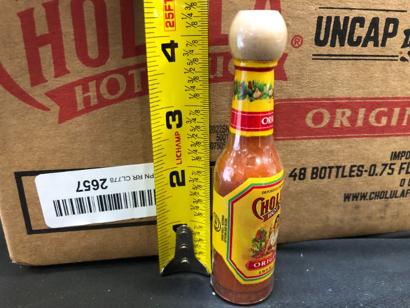 Photo 2 of (Price/Case)Cholula Original Hot Sauce 48-.75 Fluid Ounce mini bottles 
exp--Jun-2022