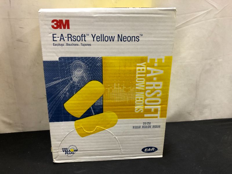 Photo 2 of 3M™ E-A-Rsoft™ Yellow Neons™ Earplugs 200 Pack, Uncorded, Pillow Pack, Regular
