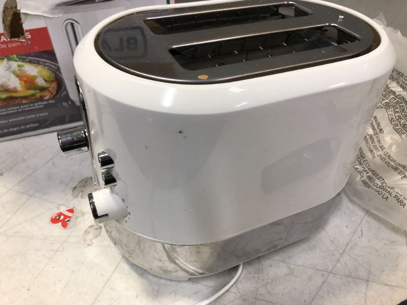 Photo 2 of BLACK+DECKER 2-Slice Extra-Wide Slot Toaster, White, TR2200WSD