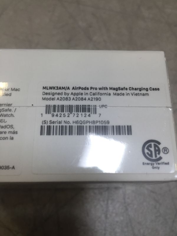 Photo 3 of Apple AirPods Pro with MagSafe Case - FACTORY SEALED 