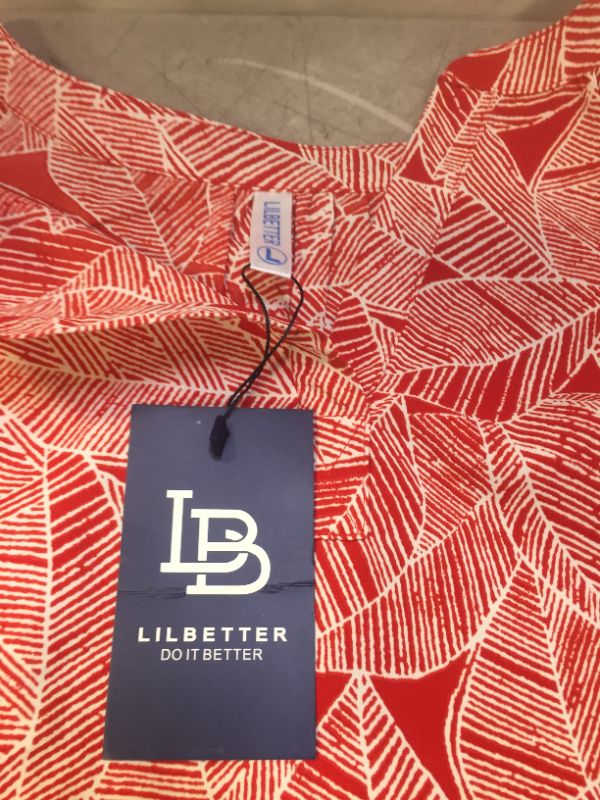 Photo 2 of LIBETTER womens blouse ( Leaf red , size large )