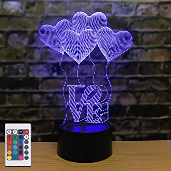 Photo 1 of 3D lamp decor  ( love heart balloon ) 