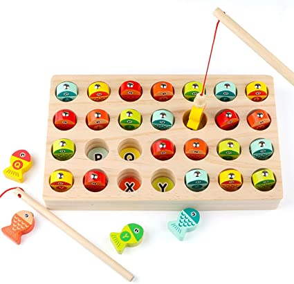 Photo 1 of Garlictoys wooden magnetic Letters fishing game 