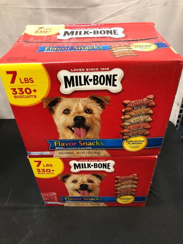 Photo 1 of 2 BOXES - EXP 4/14/22 - Milk-Bone Flavor Snacks Dog Treats Small/Medium Sized Dogs 7lbs