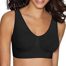 Photo 1 of -SIZE MEDIUM--Hanes Women's Get Cozy Pullover ComfortFlex Fit Wirefree Bra (Black)