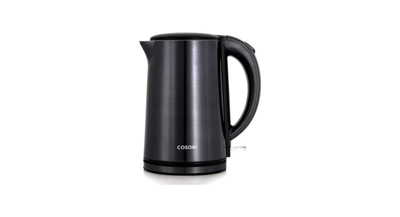 Photo 1 of COSORI Double Wall Electric Kettle with Steel Outer Shell, Two-Level Lid, 304 Stainless Steel BPA Free Tea Kettle & Hot Water Boiler, LED Indicator Auto Shut-Off & Boil-Dry Protection,1.5L