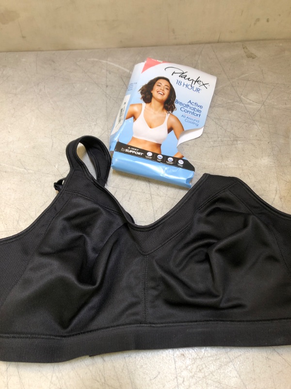 Photo 2 of 42C Playtex Women's 18 Hour Active Lifestyle Full Coverage Bra #4159 (Black)