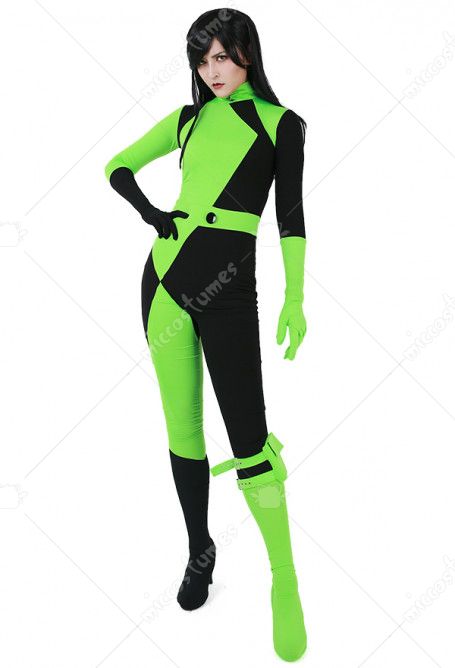 Photo 1 of -SIZE SMALL- Miccostumes Women's Miss Go Bodysuit Jumpsuit with Gloves and Leg Bag Lycra Cosplay Costume
