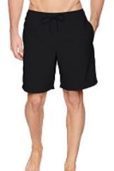 Photo 1 of -SIZE LARGE- Amazon Essentials Men's 9" Quick-Dry Swim Trunk (black)