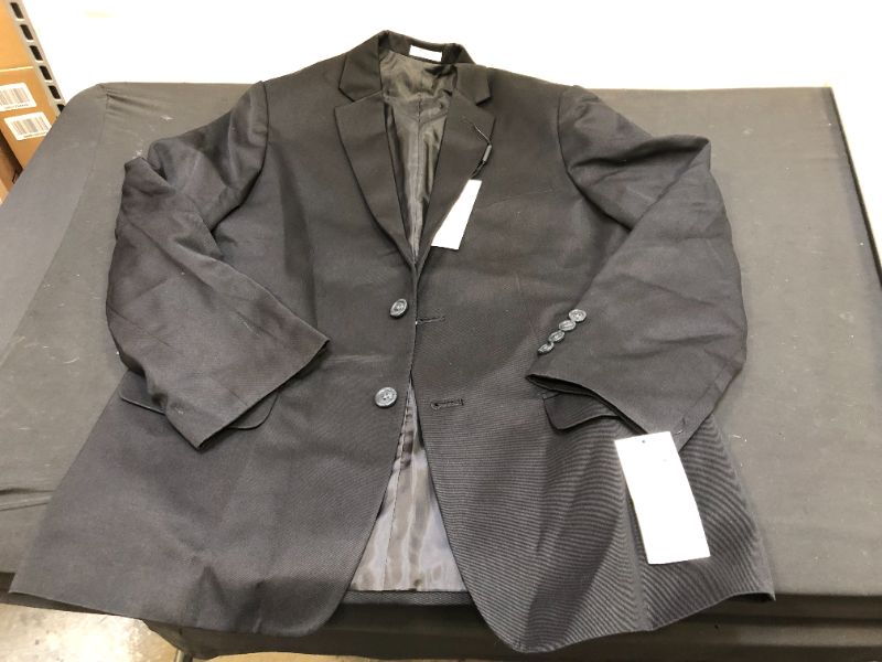 Photo 2 of Calvin Klein Boys 1-Piece Formal Suit Set, Includes Single Breasted Jacket   Black, 14 Husky
