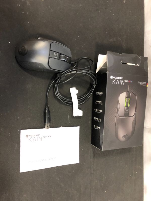 Photo 2 of ROCCAT Kain 100 Aimo RGB PC Gaming Mouse - Black
