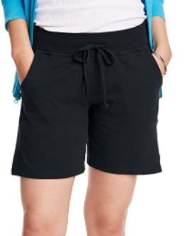 Photo 1 of Hanes Women's Jersey Pocket Short with Outside Drawcord SIZE SMALL