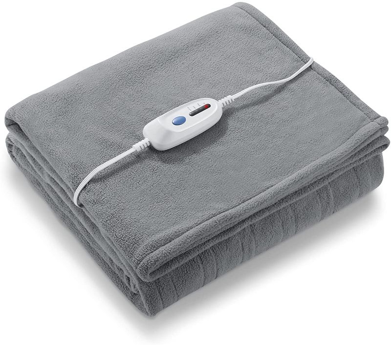 Photo 1 of Electric Heated Blanket Full Size 77'' x 84'' Electric Blanket for Whole Body Warming, ETL and FCC Certification Fast Heating with 4 Heating Levels & 10 Hours Auto Off, Machine Washable