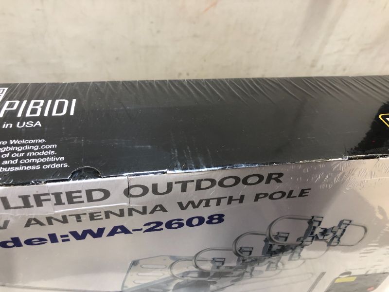 Photo 3 of SEALED - PBD WA-2608 Digital Amplified Outdoor HD TV Antenna with Mounting Pole & 40 ft RG6 Coax Cable 150 Miles Range Wireless Remote Rotation Support 2TVs