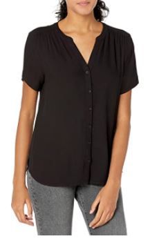 Photo 1 of Amazon Essentials Women's Short-Sleeve Woven Blouse SIZE SMALL