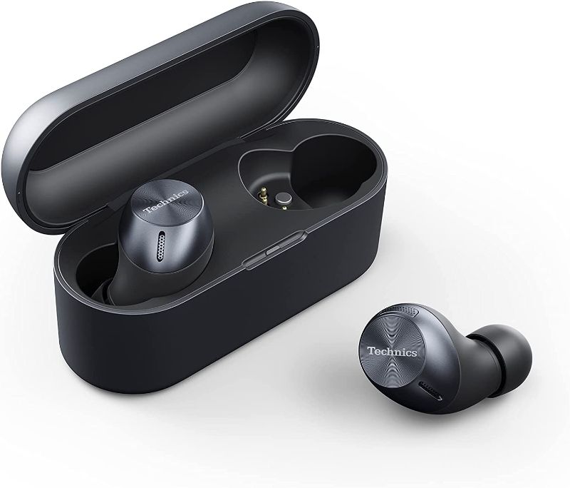 Photo 1 of Technics True Wireless Earbuds with Advanced Noise Cancelling, High-Fidelity Bluetooth Ear Buds with Multi-Point Connectivity, Impressive Call Quality Using JustMyVoice Technology- EAH-AZ60-K (Black)


